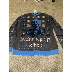 Game Of Thrones Silent Night King Sweater Adult Size XL  Cotton Ugly Christmas